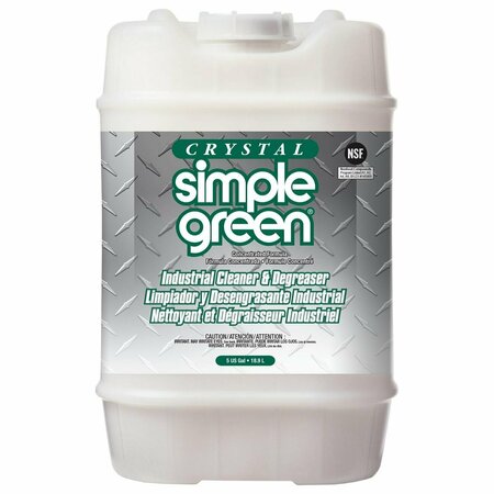 SIMPLE GREEN Cleaner and Degreaser, Crystal, Biodegradable, 5 gal, Pail 19005